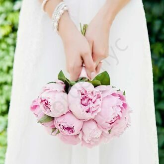 Bridal bouquet with peonies