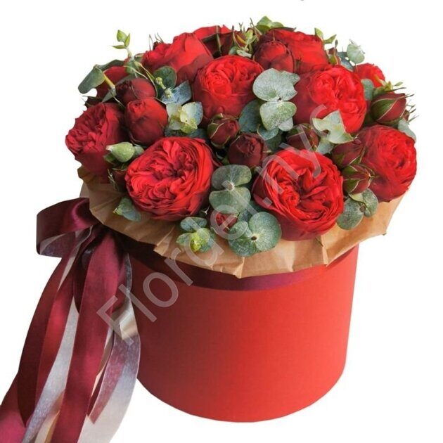 Red piano rose box