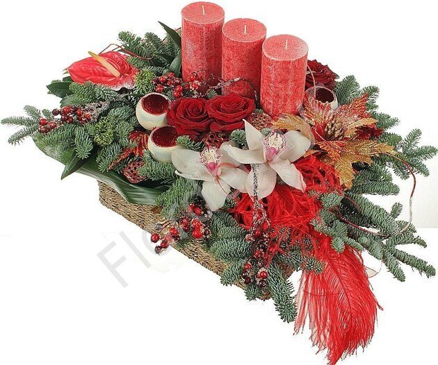 Large Christmas floral arrangement