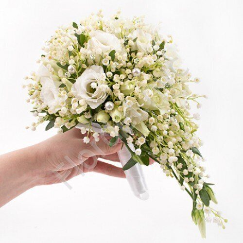 Lily of valley cascade bouquet