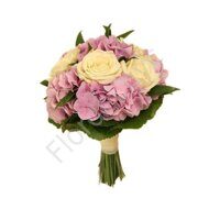 Roses with pink hydrangea