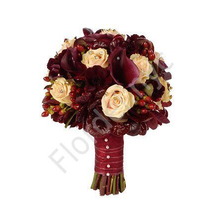 Maroon bridal bouquet