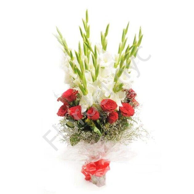 Gladiolus and roses