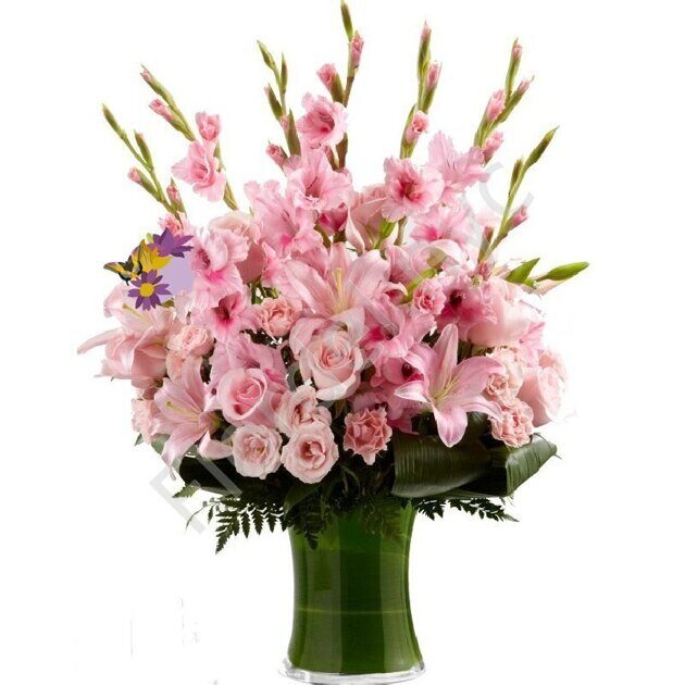 Pink gladiolus bouquet