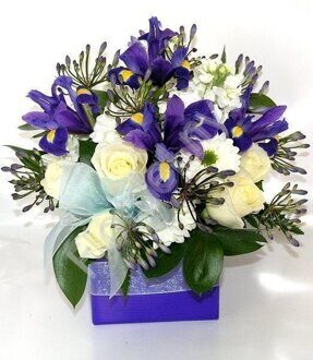 Royal blue centerpiece