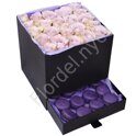 Purple rose box with macarons