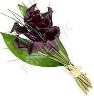 Black callas bouquet