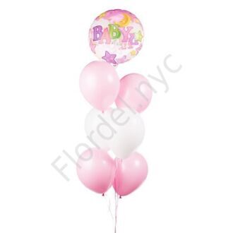 Set of balloons for a baby girl