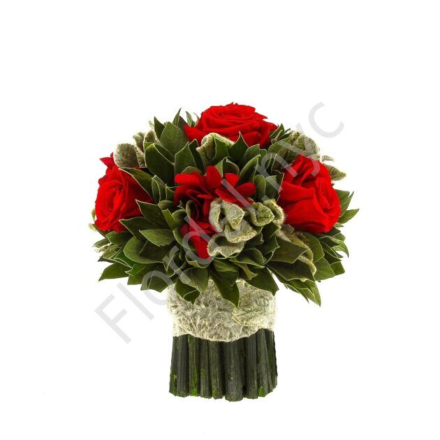 Red preserved bouquet