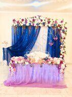 Wedding decoration of table and wall