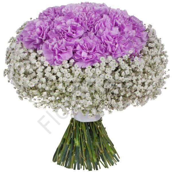 Purple carnation bouquet