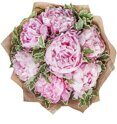 Pink peonies with pittosporum