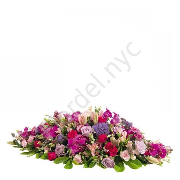 Funeral spray with orchids