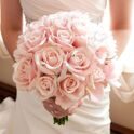 Bridal bouquet with pink roses