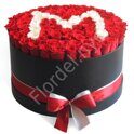 Large box of preserved roses with letter