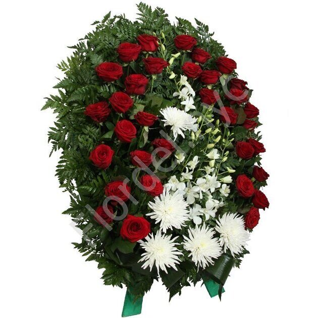 Red-white standing wreath + standing