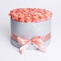 Peach preserved roses box