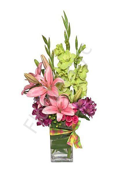 Garden flowers centerpiece