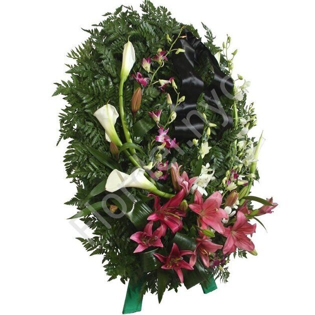 Standing arrangement of lilies and callas + standing