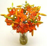 Bright tiger lily bouquet