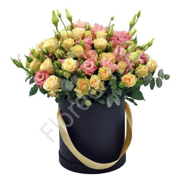 Shrub roses and lisianthus box