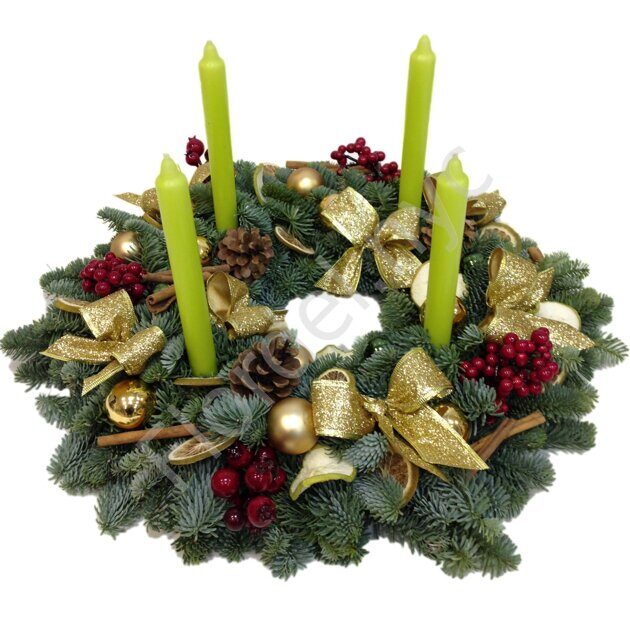 Christmas wreath with candies