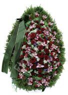 Burgundy standing wreath + standing