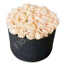 Large box of cream roses