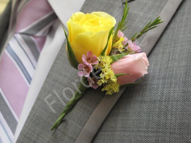 Yellow boutonniere