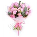 Bouquet with pink tulips