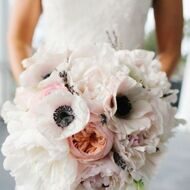 Bridal bouquet with anemones