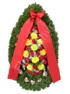 Wreath of carnations and chrysanthenums + standing