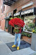 200 Bright roses in a bouquet